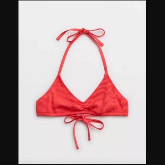 [SET] Aerie Crinkle Bikini Set - Resort Red - Picture 2 of 8